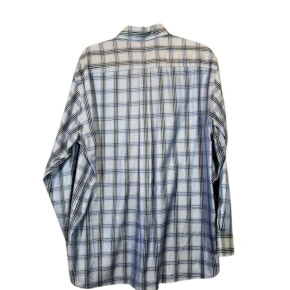 Daniel Cremieux Fine Egyptian Cotton Button Front Shirt Blue Size Medium - Picture 4 of 9